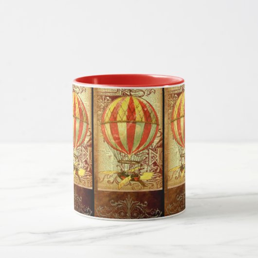 Vintager Heißluftballon viktorianisch Tasse (Zentrum)