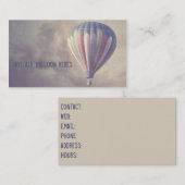 Vintager Heißluftballon Visitenkarte (Vorne/Hinten)