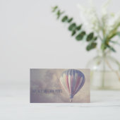 Vintager Heißluftballon Visitenkarte (Stehend Vorderseite)