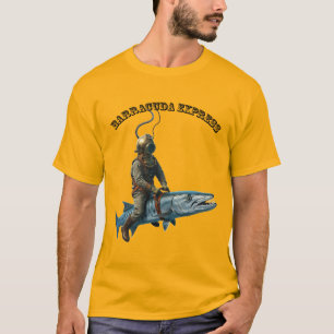 Vintager Helmtaucher Riesenrad Barracuda Fisch URM T-Shirt
