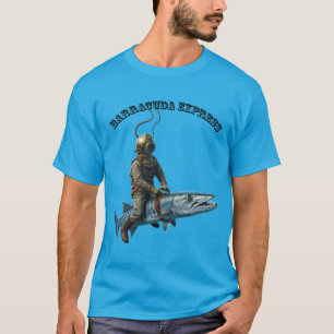 Vintager Helmtaucher Riesenrad Barracuda Fisch URM T-Shirt