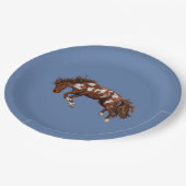 Vintager Hengst Pappteller (Schrägansicht)