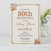 Vintager Herbst 80. Geburtstagskarte Karte (Stehend Vorderseite)