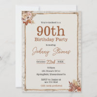 Vintager Herbst 90. Geburtstagskarte