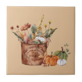 Vintager Herbst - Blumenarrangements & Pumpkins Fliese (Vorderseite)