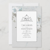 Vintager Herbst - Fall White Quinceañera Einladung (Vorderseite)