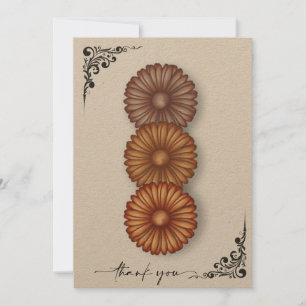 Vintager Herbst florale Dankeschön Karte - elegant
