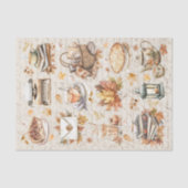 Vintager Herbst Herbst Antike Ästhetik Dekoupage Seidenpapier (Vorderseite)