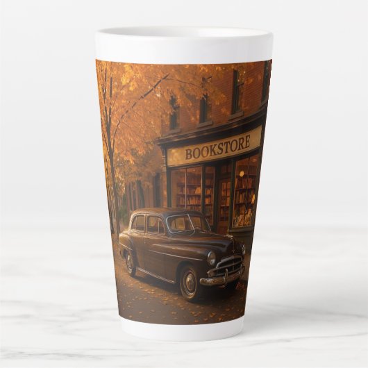 Vintager Herbst/Herbst-Buchladen Milchtasse (Vorderseite)