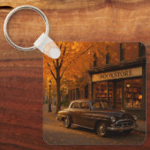 Vintager Herbst/Herbst-Buchladen Schlüsselanhänger (Vorderseite)