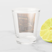 Vintager Herbst/Herbst-Buchladen Schnapsglas (Rückseite)