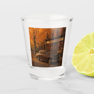 Vintager Herbst/Herbst-Buchladen Schnapsglas