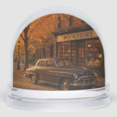 Vintager Herbst/Herbst-Buchladen Schneekugeln (Vorderseite)