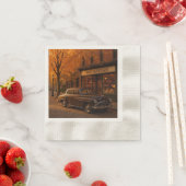 Vintager Herbst/Herbst-Buchladen Serviette (Beispiel)