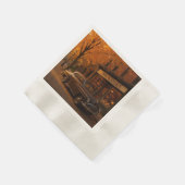 Vintager Herbst/Herbst-Buchladen Serviette (Ecke)