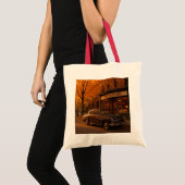 Vintager Herbst/Herbst-Buchladen Tragetasche (Vorderseite (Produkt))