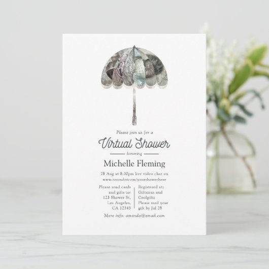 Vintager Herbst - Herbstweißdusche Einladung (Stehend Vorderseite)