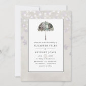 Vintager Herbst - Herbstweiße Hochzeit Einladung (Vorderseite)