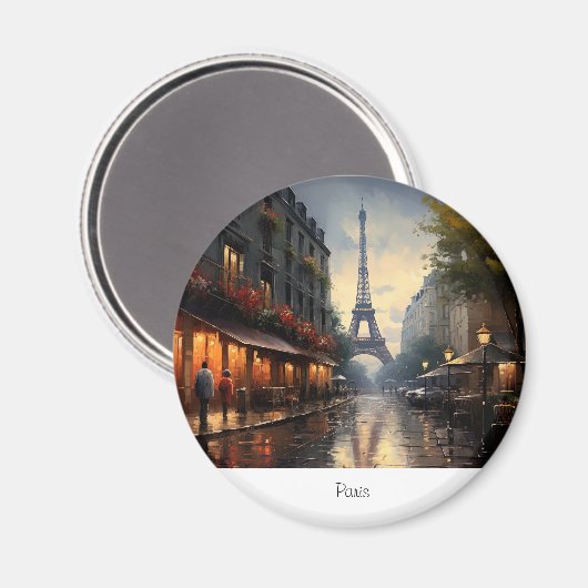 Vintager Herbst in Paris Magnet (Vorderseite/Rückseite)