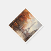 Vintager Herbst in Paris Serviette (Ecke)