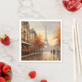 Vintager Herbst in Paris Serviette (Beispiel)