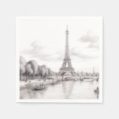Vintager Herbst in Paris Serviette (Vorderseite)