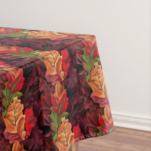Vintager Herbst lässt grünes Gold braun rot Tischdecke