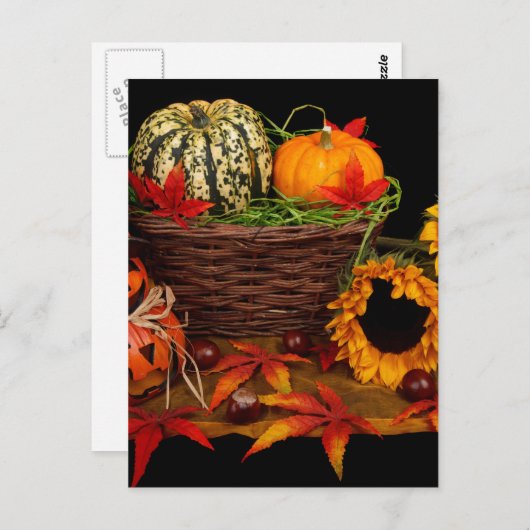 Vintager Herbst Postkarte (Vorne/Hinten)