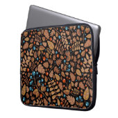 Vintager Herbst, Wintermuster mit Pflanze. Laptopschutzhülle (Vorderseite Links)