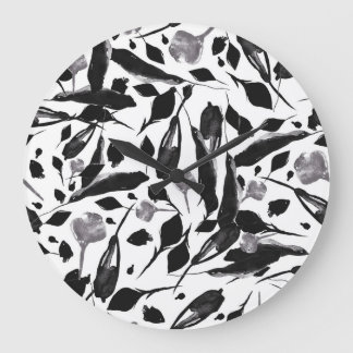 Vintager Herbstausgang, nahtloser Hintergrund. Große Wanduhr