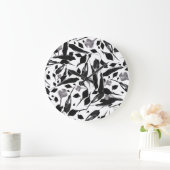 Vintager Herbstausgang, nahtloser Hintergrund. Große Wanduhr (Zuhause)