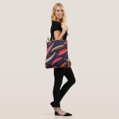 Vintager Herbstblatthintergrund mit nahtlosem Must Tasche (Am Model)