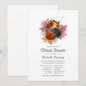 Vintager Herbstduschkopf Einladung (Vorne/Hinten)