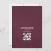 Vintager Herbstfall Floral QR Code UAWG Wedding Einladung (Rückseite)