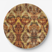 Vintager Herbstfeuer Pappteller (Vorderseite)