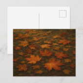 Vintager Herbstleaves Ahorn Roter Garten Postkarte (Vorne/Hinten)