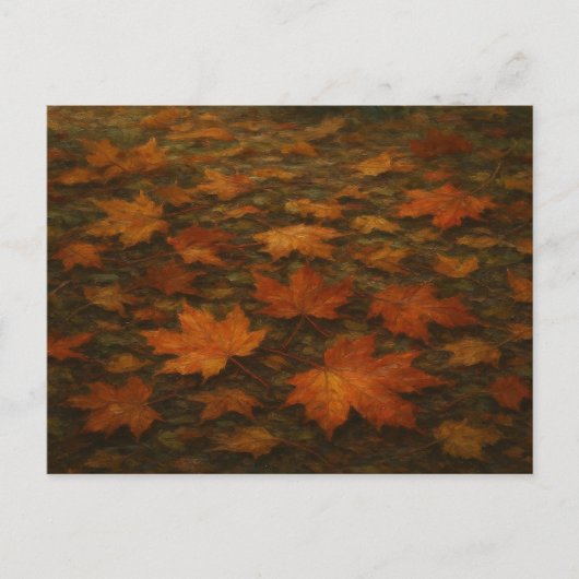 Vintager Herbstleaves Ahorn Roter Garten Postkarte (Vorderseite)