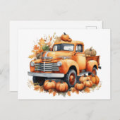 Vintager Herbstpumpen Feiertagspostkarte (Vorne/Hinten)