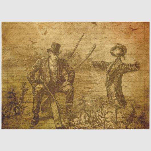 Vintager Herbstrückstand Seidenpapier (Vorderseite)