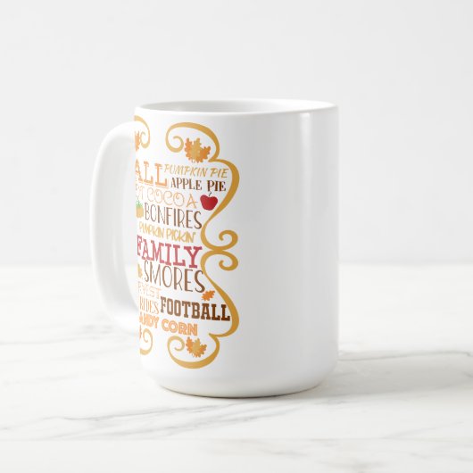 Vintager Herbsttag Kaffeetasse (Vorderseite Links)