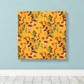 Vintager Herbstwald Pilz-Saal Wasserfarbe Leinwanddruck (Insitu (Holzboden))