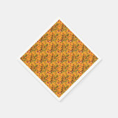 Vintager Herbstwald Pilz-Saal Wasserfarbe Serviette (Ecke)