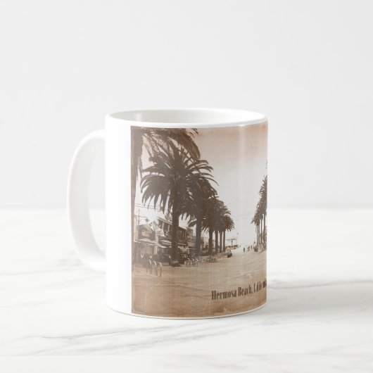 Vintager Hermosa-Strand Kaffeetasse (Vorderseite Links)