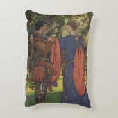 Vintager Heroprinz Ritter die Rüstungsprinzessin Dekokissen (Rückseite(Vertikal))