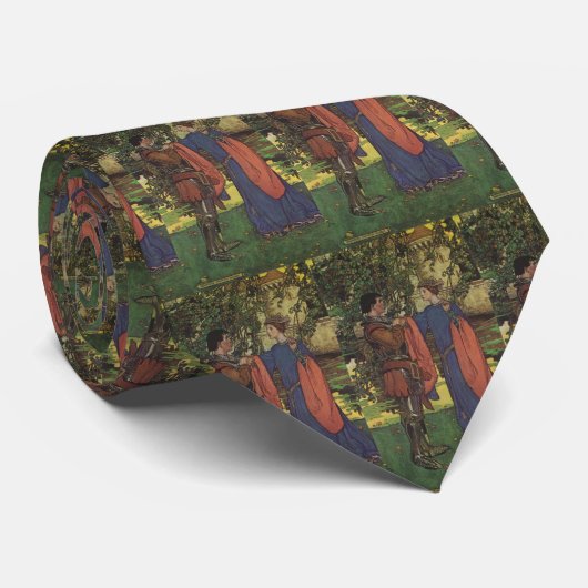 Vintager Heroprinz Ritter die Rüstungsprinzessin Krawatte (Gerollt)