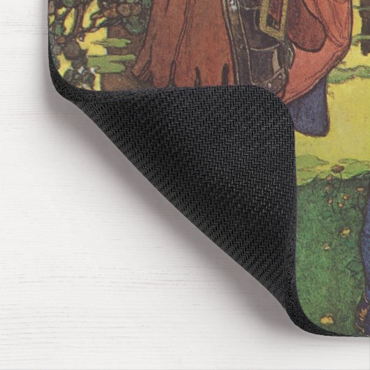 Vintager Heroprinz Ritter die Rüstungsprinzessin Mousepad (Ecke)