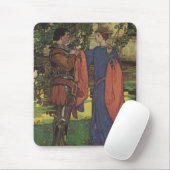 Vintager Heroprinz Ritter die Rüstungsprinzessin Mousepad (Mit Mouse)
