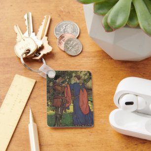 Vintager Heroprinz Ritter die Rüstungsprinzessin Schlüsselanhänger