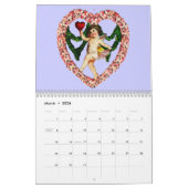 Vintager Herzkalender Kalender (Mär 2026)