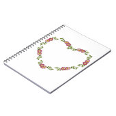Vintager Herzkranz von Blume für Mama Notizblock (Linke Seite)